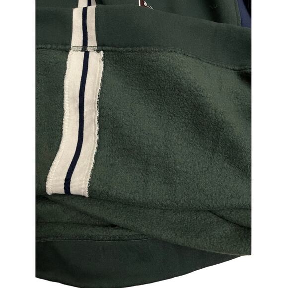 Vintage Tommy Hilfiger Crew Neck Varsity Logo Stripes Green Men Size Large - Picture 4 of 11